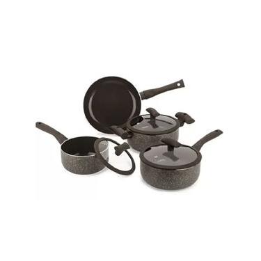 Imagem de Jogo De Panela Soft Touch Marrom 4 Peças - Hercules
