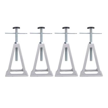 Imagem de SPYMINNPOO Macacos Estabilizadores de RV, Macacos de Parafuso de Nivelamento de Liga de Alumínio para Trailers de Viagem e Campistas, Ajustável de 28 a 44 Cm Com Capacidade de Carga de 2,7T para