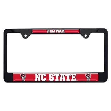 Imagem de Moldura de placa de licença de metal North Carolina State (mascote preto)