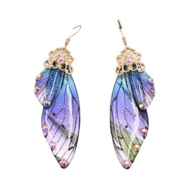 Imagem de Brincos De Asa De Borboleta Kimetsu No Yaiba Para Mulheres, Joias De C