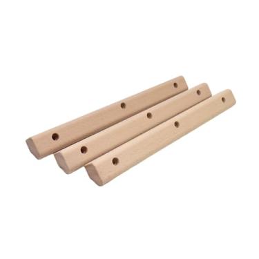 Imagem de Generic Conjunto de 3 Peças de Apoios de Escalada em Madeira, Blocos de Campus para Treino em Ginásio Indoor.