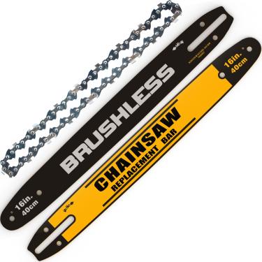 Imagem de Combo de barras de guia de motosserra DWZCSB16 de 40,6 cm e DWO1DT616T compatíveis com motosserra DEWALT DCCS670, DCCS670B, DCCS670P1, DCCS670X1 (1 corrente + 1 barra)