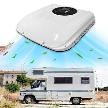 Imagem de Ar condicionado de caminhão 12V 6500 BTU universal para unidade CA de telhado de trailer, unidade de A/C silenciosa, resfriamento rápido para caminhão leve, reboque, barco, motorhome, trator, caravana