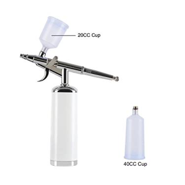 Imagem de Airbrush Pintura Kit de Atualização Handheld Handheld Handheld Air Pincel com Compressor para Tatuagem de Maquiagem(METU40 B White)