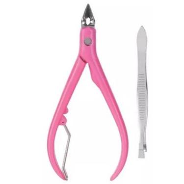 Imagem de Kit Alicate para Cutículas 10,4cm + Pinça Sobrancelha LBasic - Origina