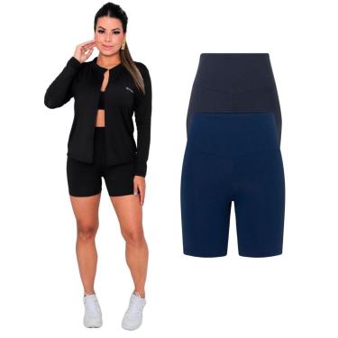 Imagem de Kit Com 2 Bermuda Short Legging Academia Fitness Feminina-Feminino