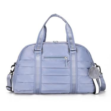 Imagem de Bolsa Mala De Mão Feminina Impermeável Alça Reforçada, Resistente e Estilosa para Viagem e Dia a Dia Mulheres(Azul)