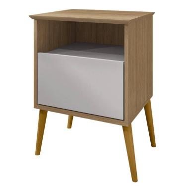 Imagem de Mesa De Cabeceira 1 Gaveta 45 Cm Cancun Bechara Cinamomo