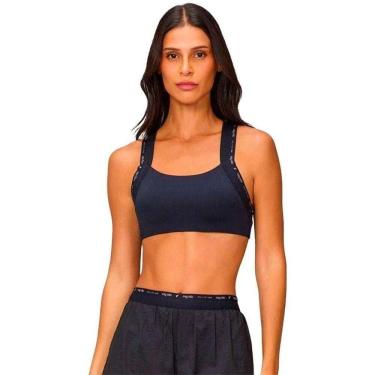 Imagem de Top Feminino Alto Giro Elástico Nadador Com Bojo