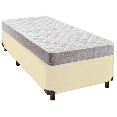 Imagem de Cama + Box Bege e Colchão D33 Solteiro - D33 Inducol