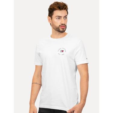 Imagem de Camiseta Tommy Hilfiger Masculina Roundle Logo Chest Branca-Masculino