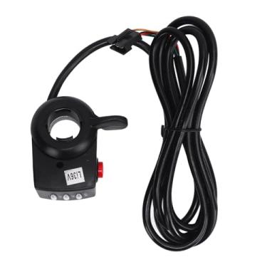 Imagem de RiToEasysports Acelerador de Polegar, Acelerador de Polegar para Bicicleta Elétrica ABS 36V15DX Com Conector SM de Exibição de Bateria para Guiador de 2,22 Cm