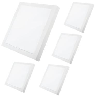 Imagem de Kit 5 Painel Luz Branco Neutro 4000K 30W Bivolt LED Sobrepor Quadrado 