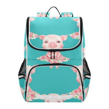 Imagem de Joisal Cute Pig Print Watercolor Backpacks for Boys Elementary Teen Back to School Bag Custom Student Large Backpack for Girls Kids Print Book Bag