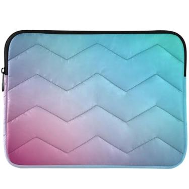 Imagem de Capa para notebook azul degradê azul-petróleo rosa capa para notebook cores capa universal para laptop 13-14 polegadas