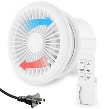 Imagem de HG Power Ventilador de drenagem, 150 mm, 2 direções, ventilador de banheiro com controle remoto, 3 velocidades, silencioso,