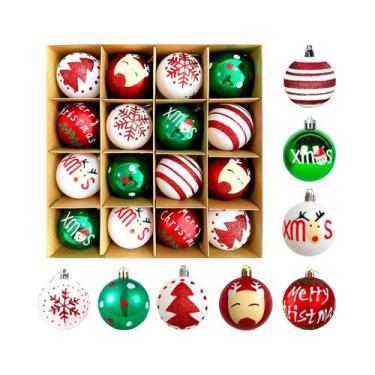 Imagem de Enfeites De Natal Em Forma De Bola De 6CM, 45PCS, Gelo, Flocos De Neve