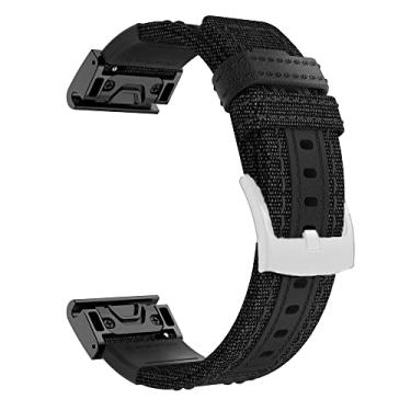 Imagem de KAPPDE Pulseira de relógio de nylon de liberação rápida de 22 mm para relógio inteligente Garmin Fenix 6X 6 Pro Fenix 7X Fenix 7 Fenix 5 3 3HR 935 945 EPIX (G, Fenix 5 6 7 de 22 mm)