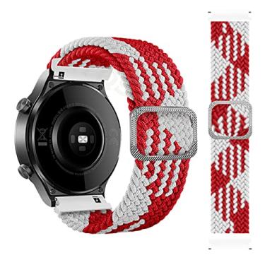 Imagem de BKUANE Pulseiras trançadas Correa para COROS APEX Pro/APEX 46 42mm Smartwatch Watch Band PACE 2 PACE2 Pulseira Correa (Cor: Vermelho e Branco, Tamanho: Para APEX 42mm)