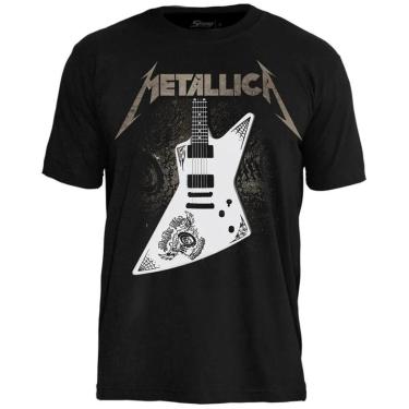Imagem de Camiseta de Banda Metallica em Algodão Manga Curta Gola Redonda-Unissex