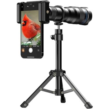 Imagem de Evil eye Lente teleobjetiva 36X, lente teleobjetiva HD de alta potência com tripé e clipe de telefone para Android e iPhone, Samsung e a maioria dos smartphones
