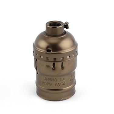 Imagem de Domary Retro Vintage E27 Pingente Lâmpada Suporte Soquete Parafuso 16 Tipos para Decoração de Barra Bronze Antigo Ouro Preto Com Fio e Interruptor (Latão antigo sem interruptor e fio)