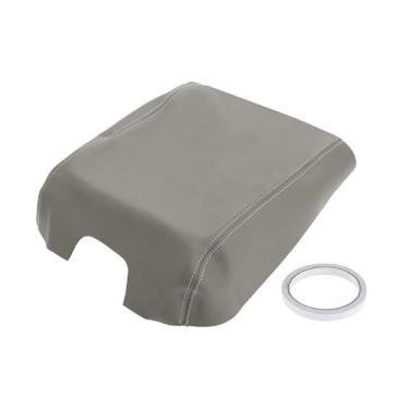 Imagem de REPAIROCK Capa de apoio de braço da tampa do console para Ford F-150 2015-2020 Tahoe protetor de braço protetor de braço de couro de microfibra com cinza
