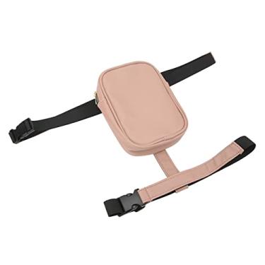 Imagem de SPYMINNPOO Bolsa para Pernas Com Arnês para Coxa, Pochete Durável Em Couro PU para Mulheres, Parque Temático, Corrida Diária (Rosa)