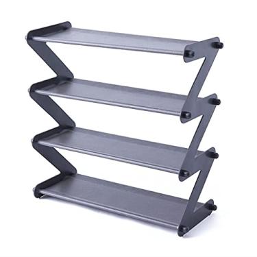 Imagem de Organizador de sapatos sapateira criativa prateleira dobrável para sapatos pequeno rack de armazenamento de sapatos corredor sala de estar quarto rack organizador de sapatos 47,5 × 19 × 46 cm armário