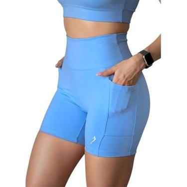 Imagem de Short Com Bolso Feminino Compressão Para Corrida Academia Drisheer-Feminino