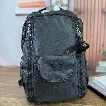 Imagem de Mochilas Escolar metalizada ótimo acabamento impermeável importada tam