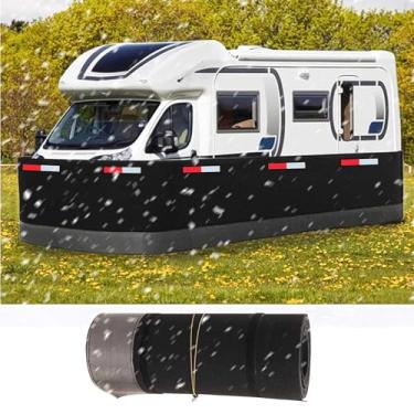 Imagem de Saia de acampamento isolada de inverno, sem broca, à prova de vento e neve para todas as estações, para casas móveis, 1 m (28 m) fácil instalação, proteção durável