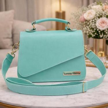Imagem de Bolsa Pequena Feminina Transversal e de Mao - Lorena Vitória, Verde