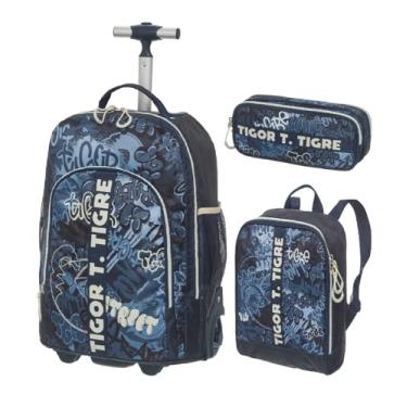 Imagem de Kit Mochila Rodinha Tubo Lancheira Costas Estojo Tigor T Tigre Lovit Street Pacific