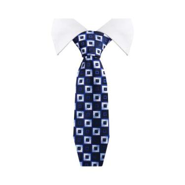 Imagem de Gravata Masculina Slim Paisley De 36 Cores, Luxuosa, Azul Vintage, Par