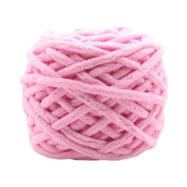 Imagem de Cachecol De Lã Grossa Multicolorido Tricotado Com Efeito De Tira De Ge