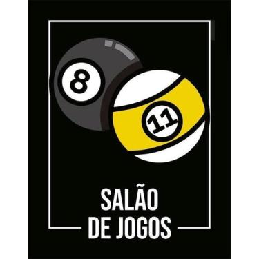 Imagem de Kit 5 Placa Acm Desenho Salão De Jogos 18X23 - Sinalizo