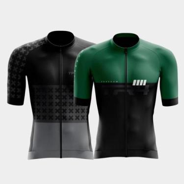 Imagem de Combo Kit 2 Camisas Premium Masculinas Manga Curta Proteção UV Respirá