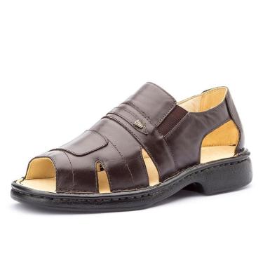 Imagem de SANDÁLIA PIERRÔ ANTI-STRESS TRADICIONAL COURO LEGÍTIMO CAFÉ-Masculino