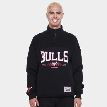 Imagem de Moletom NBA Chicago Bulls Reflections Masculino, Preto, M