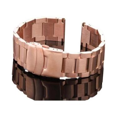 Imagem de Pulseira De Relógio Em Aço Inoxidável Azul Preto Dourado 18mm 20mm 22m