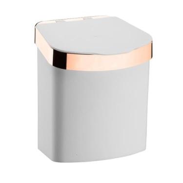 Imagem de Lixeira 2,5 litros branco e cobre da future