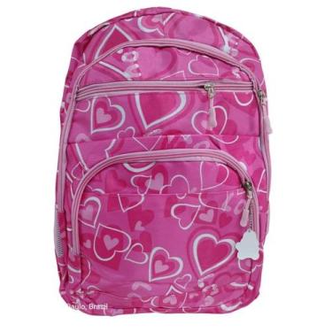 Imagem de Mochila feminina juvenil Love - Volta as aulas - F813, Pink