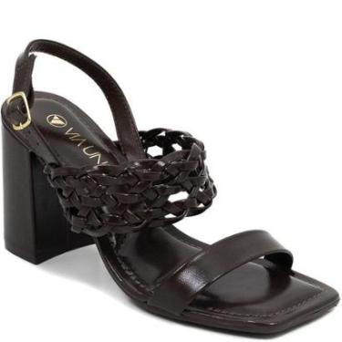 Imagem de Sandália Salto Bloco Tressê Bico Quadrado Via Uno 872024-Feminino