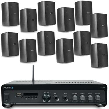 Imagem de COMP Kit Som Ambiente Para Lojas Bar Restaurante Pizzaria Barbearia am