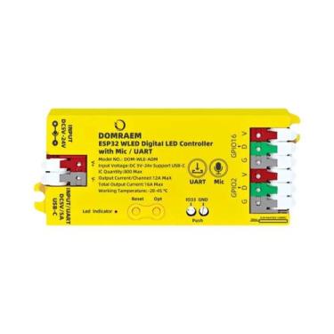Imagem de Controlador LED Com Relé De Microfone Para WS281X SK6812 16A 2CH ESP32