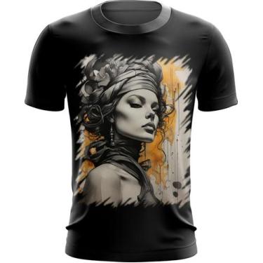 Imagem de Camiseta Dryfit Pintura a Carvão Mulher Arte Esfumaçada 5 - Kasubeck S