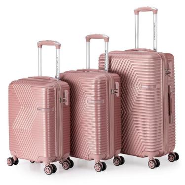 Imagem de Kit 3 Malas de Viagem Executiva Resistente Rodas 360-Unissex