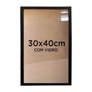 Imagem de Moldura Quadro Caixa Alta 4,5cm 30x40cm Foto Poster Ilustração Com Vid