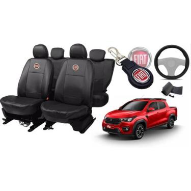 Imagem de Jogo de Capas de Couro para Strada 2024 - Couro Impermeável + Chaveiro